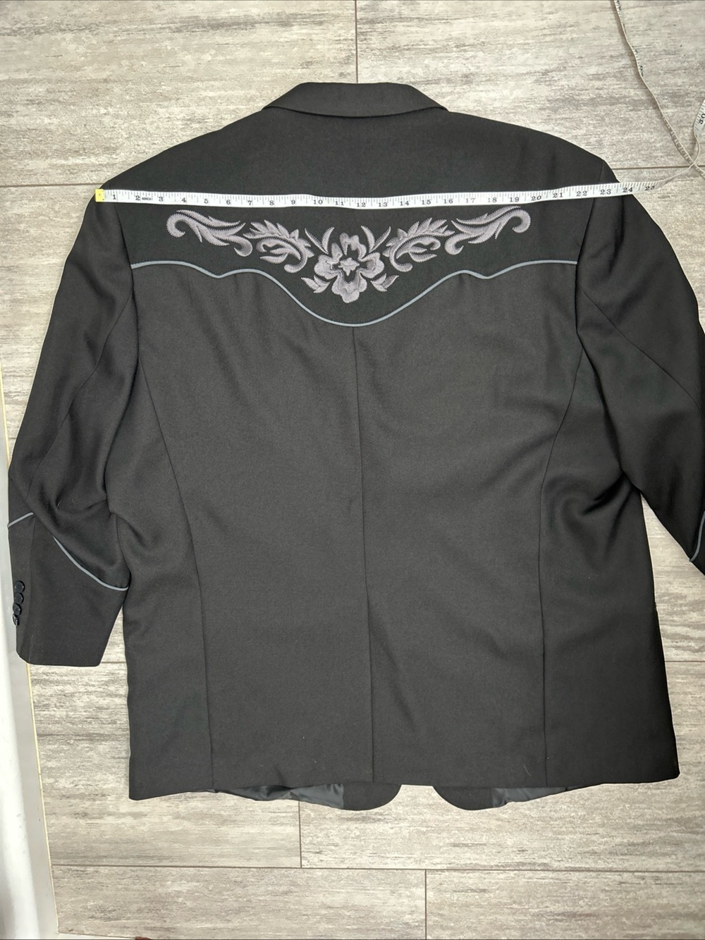Scully Black Western Embroidered Sport Coat - Picture 15 of 16
